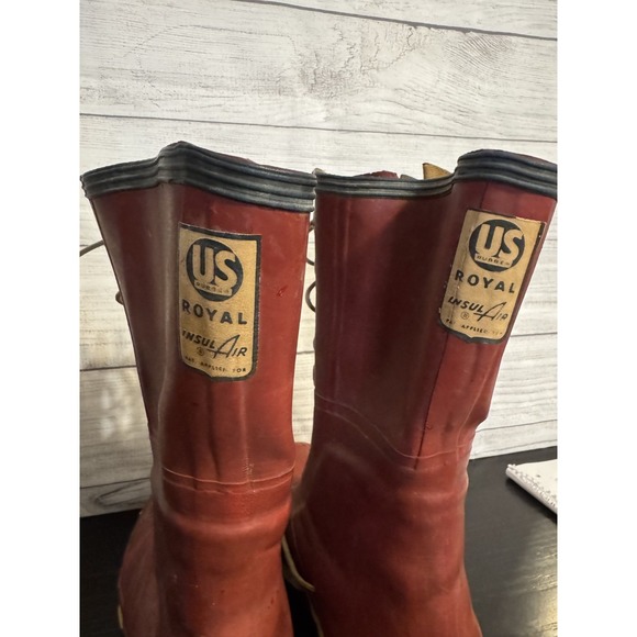 Vintage US Royal Red Rubber Boots Made in USA Insul-Air Layer Insulated Mens 10 main image 4